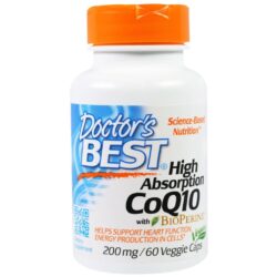 Doctor's Best CoQ10 200mg Alta Absorção - 60 Cápsulas Vegetarianas