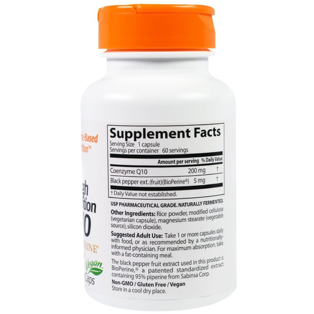 Doctor's Best CoQ10 200mg Alta Absorção - 60 Cápsulas Vegetarianas - Imagem 2