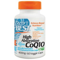 Doctor's Best Alta Absorção CoQ10 400mg - 60 Cápsulas para Saúde Cardíaca e Energia