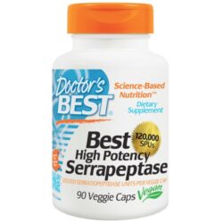 Doctor's Best Serrapeptase Alta Potência 120.000 SPUs 90 Cápsulas Vegetais