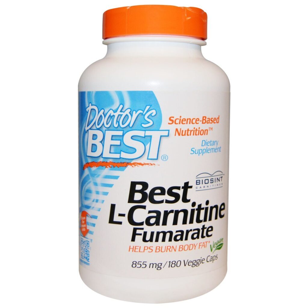 Doctor's Best L-Carnitina com Sigma Tau 180 Cápsulas - Energia e Metabolismo
