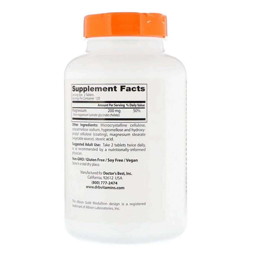 Doctor's Best Magnésio Alta Absorção 240 Tabletes: Seu Suplemento Essencial para Bem-Estar - Imagem 2