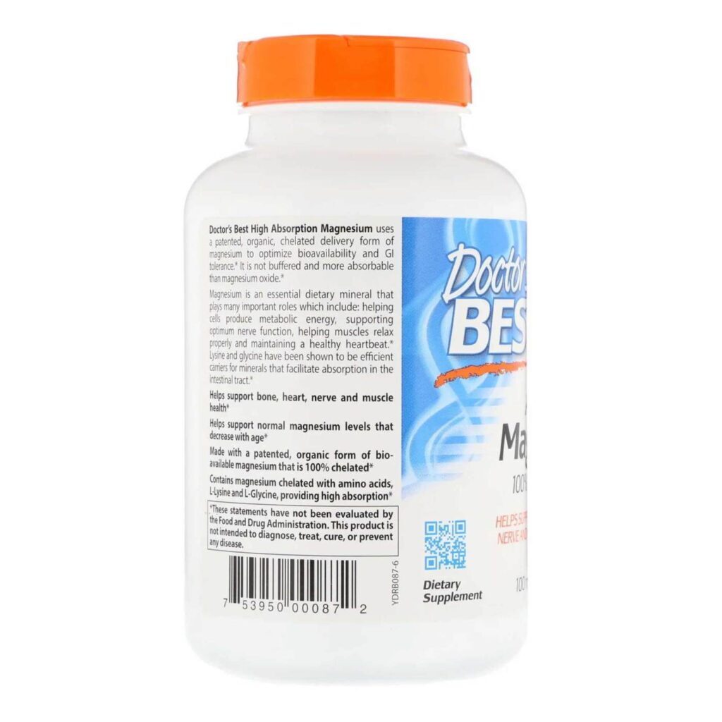 Doctor's Best Magnésio Alta Absorção 240 Tabletes: Seu Suplemento Essencial para Bem-Estar - Imagem 3