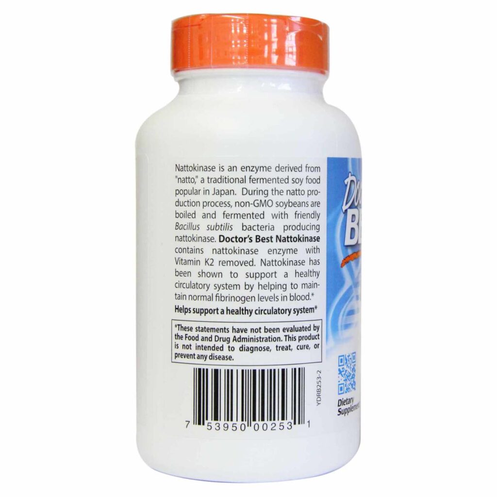 Nattokinase Doctor's Best - 270 Cápsulas Vegetarianas: Suporte Cardiovascular e Circulatório no Brasil - Imagem 2