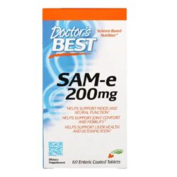 Doctor's Best SAMe 200mg - 60 Comprimidos: Suporte ao Humor e Bem-Estar Hepático
