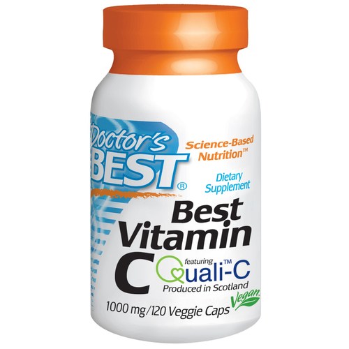 Doctor's Best Vitamina C 1000mg - 120 Cápsulas Vegetais: Fortaleça Sua Imunidade e Saúde