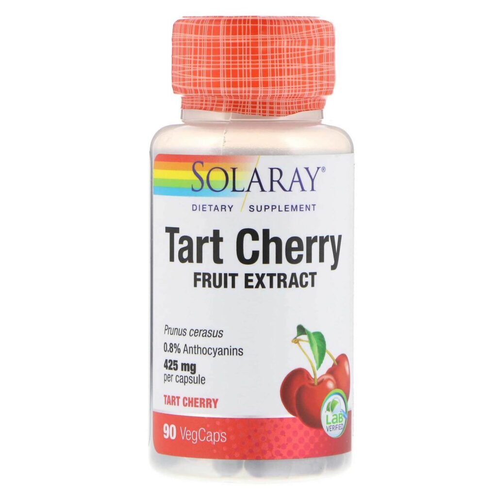 Solaray Extrato de Cereja Azeda 425 mg - 90 Cápsulas: Saúde e Bem-Estar