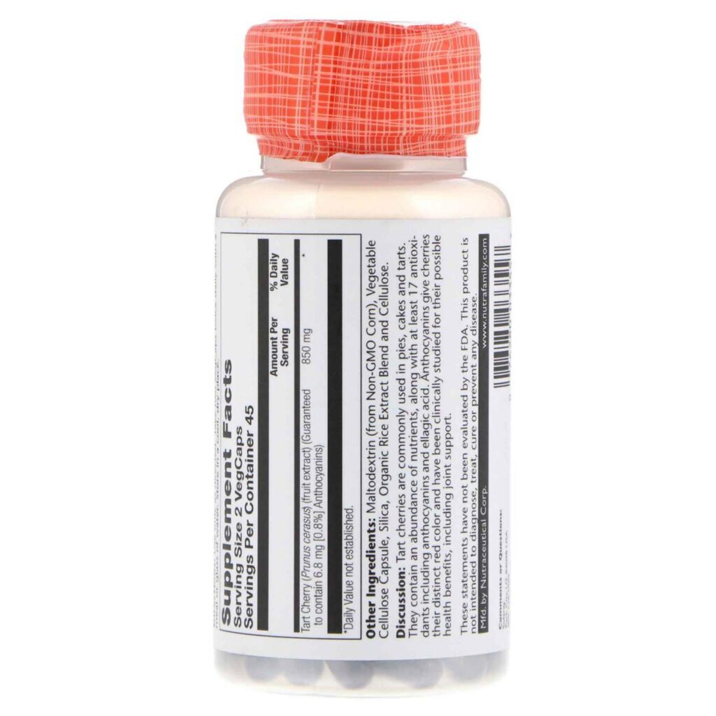 Solaray Extrato de Cereja Azeda 425 mg - 90 Cápsulas: Saúde e Bem-Estar - Imagem 2