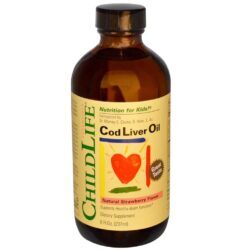 ChildLife Óleo de Fígado de Bacalhau Morango 237 ml - Saúde Infantil