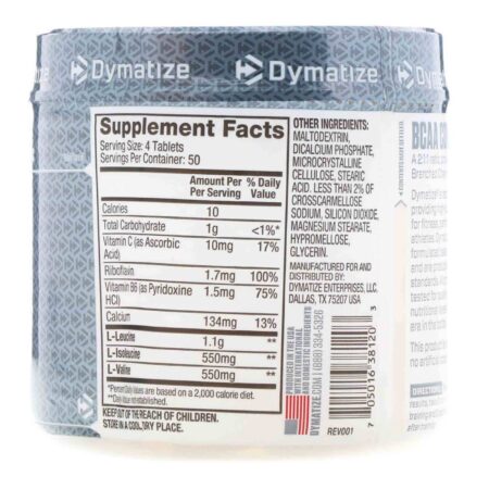 Dymatize Nutrition BCAA Complexo 2200 200 Cápsulas - Image 4