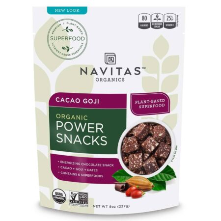 Navitas Naturals Org Goji Cacao Poder Snacks 8 OZ