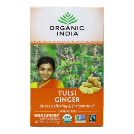 Organic India, Chá de Gengibre - 18 Saquinhos de Chá