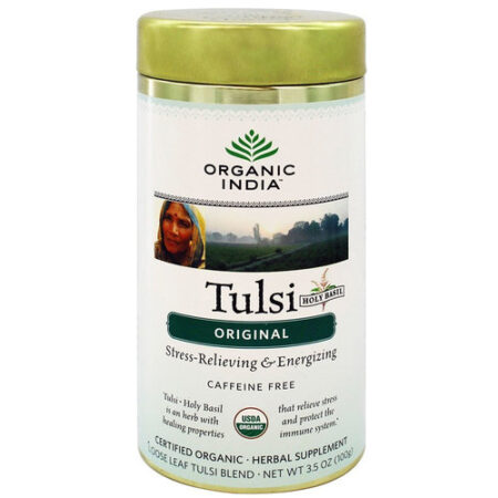 Organic India, Chá de Folhas Soltas de Tulsi - 100g (3,5 oz)