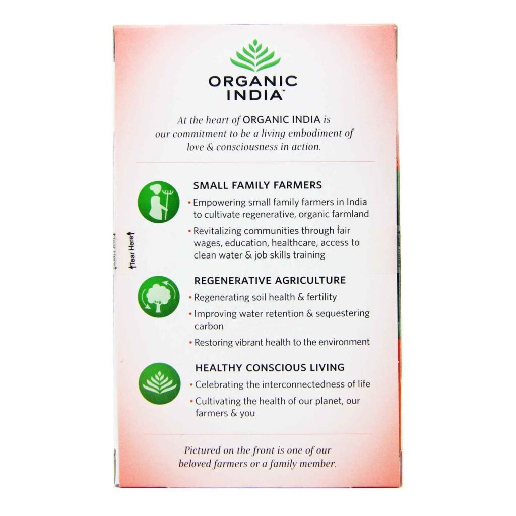 Organic India Chá de Tulsi Tummy - 18 Saquinhos para Bem-Estar Digestivo - Imagem 3