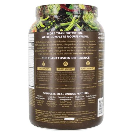 Plantfusion, Proteína Vegetal Refeição Completa - Baunilha - 910g (2 lbs) - Image 3