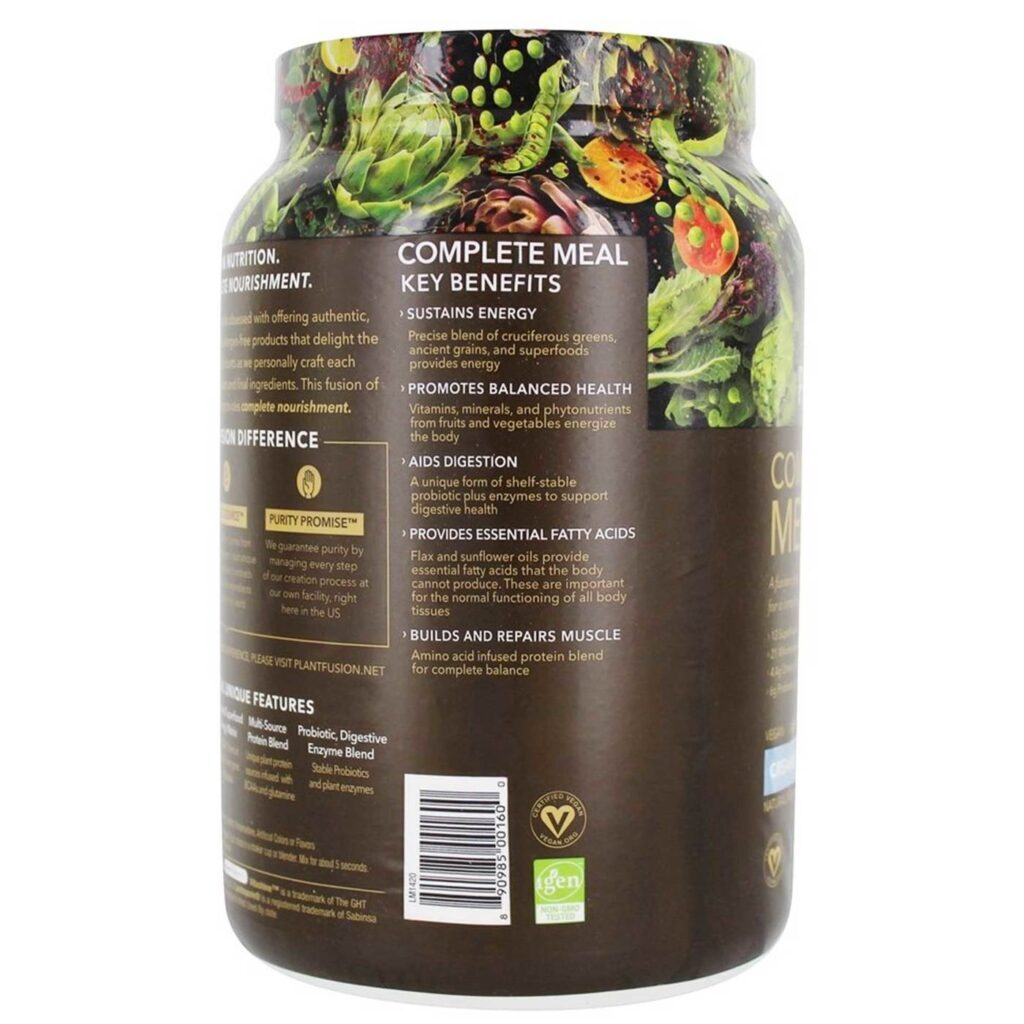 Plantfusion Proteína Vegetal Refeição Completa Baunilha 910g - Nutrição Completa e Saudável - Imagem 4