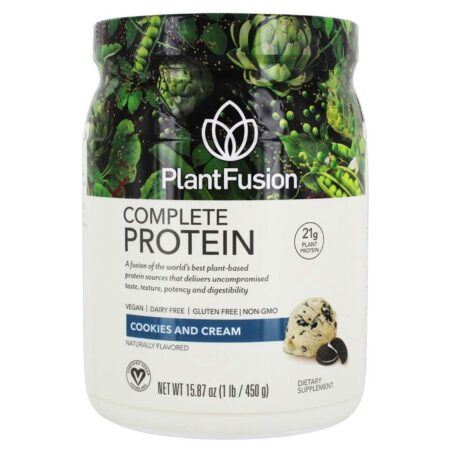 Plantfusion, Proteína Vegetal Completa - Cookies e Creme - 450g (1 lb)