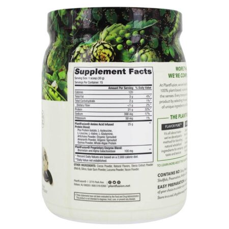 Plantfusion, Proteína Vegetal Completa - Cookies e Creme - 450g (1 lb) - Image 2