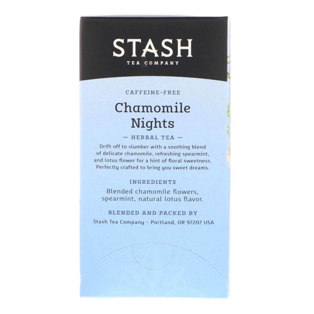 Stash Tea Chá Noites de Camomila Mistura do Sono - 20 Saquinhos - Imagem 2