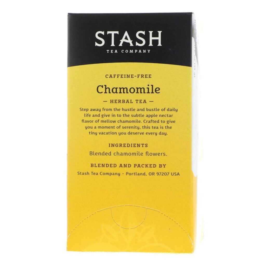 Stash Tea Chá de Camomila Premium - 20 Saquinhos para Relaxamento Profundo - Imagem 2