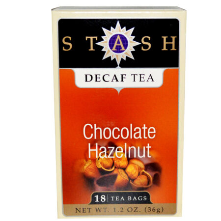 Stash Tea, Chá Descafeínado de Chocolate Avelã - 18 Unidades