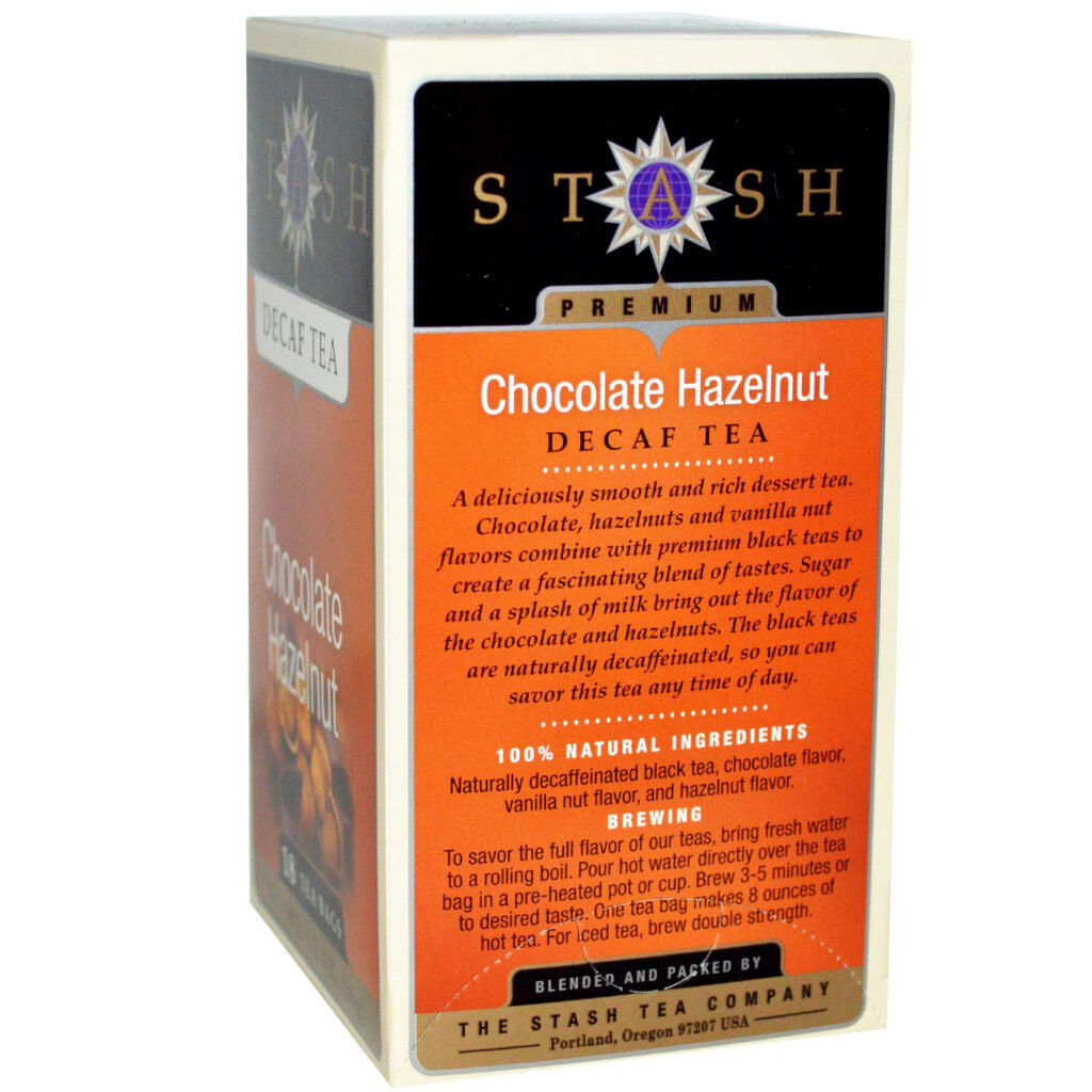 Stash Tea Chá Descafeinado Chocolate Avelã 18 Unidades - Sabor Premium no Brasil - Imagem 2