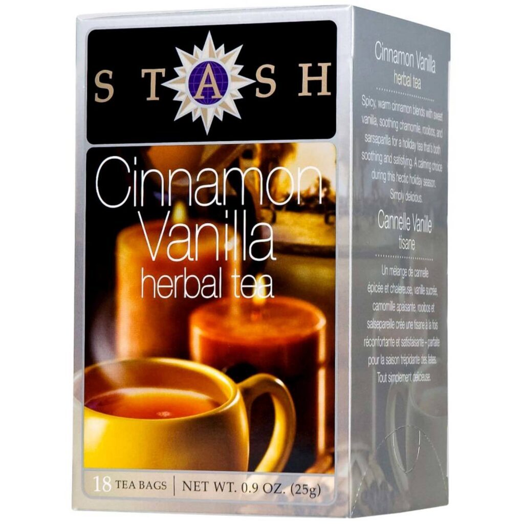 Stash Tea Chá de Canela com Baunilha - 18 Saquinhos - Experiência Aromática e Relaxante
