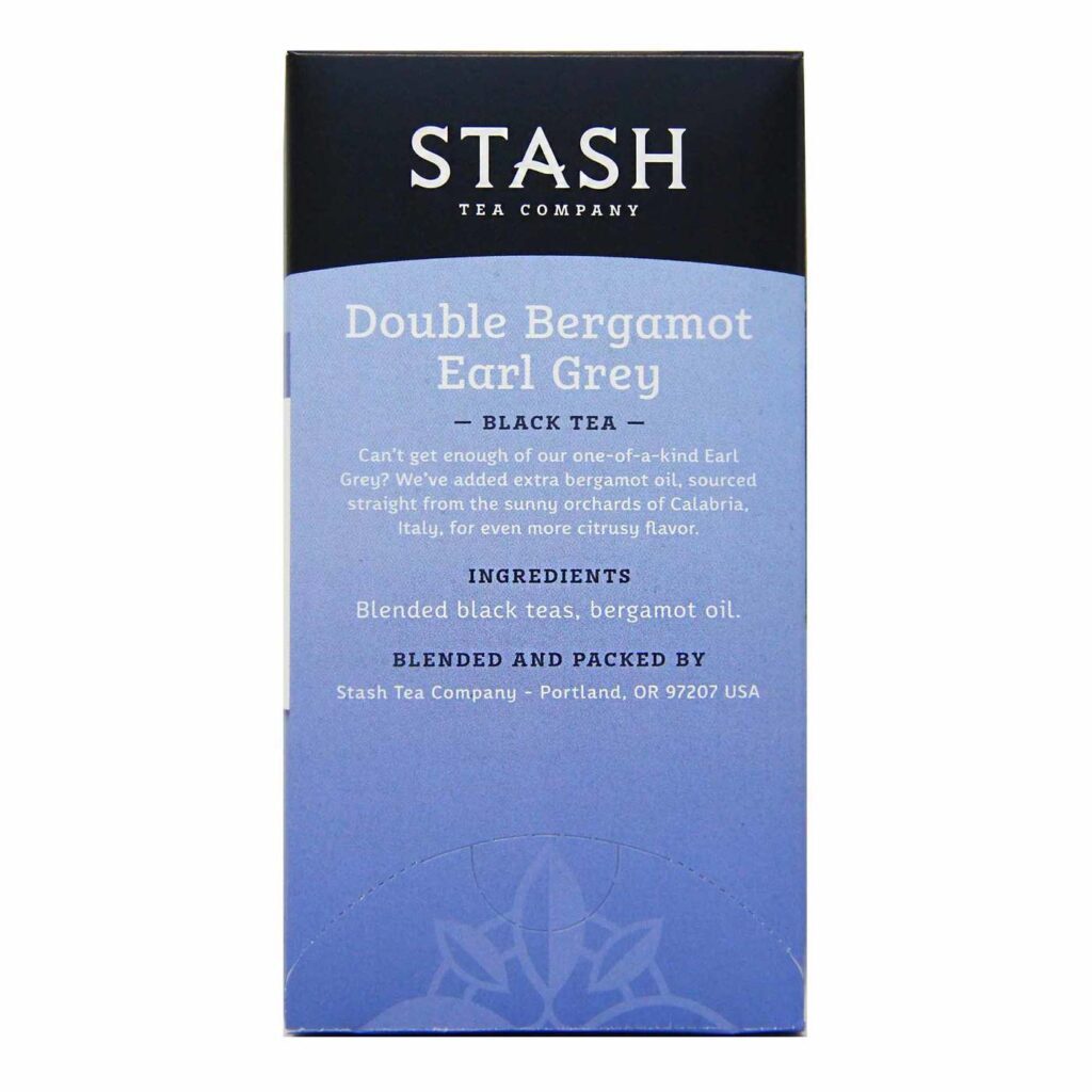 Chá Earl Grey Stash Tea Duplo Bergamota - 18 Saquinhos - Aroma Cítrico e Refrescante - Imagem 4