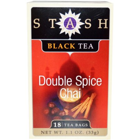 Stash Tea, Chá Preto - Dupla Especiarias de Chai - 18 Saquinhos de Chá