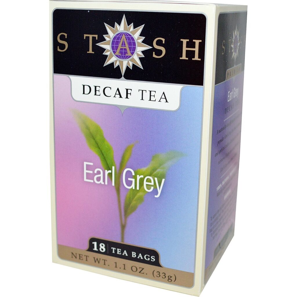Stash Tea Chá Descafeinado Earl Grey - 18 Saquinhos de Chá | Sabor Clássico e Relaxante
