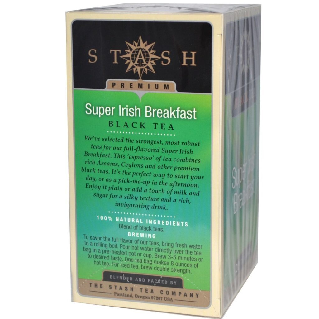 Stash Tea Chá Preto Super Café da Manhã Irlandês - 20 Saquinhos de Chá - Imagem 2