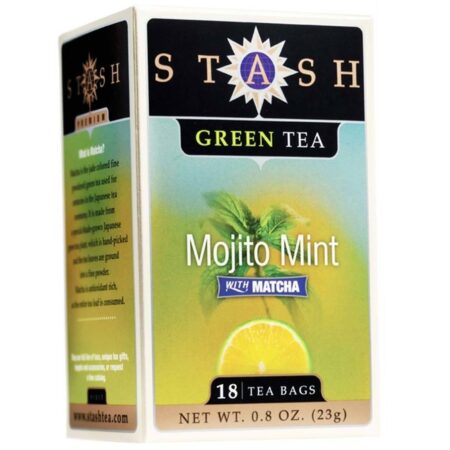 Stash Tea, Chá Verde Mojito e Hortelã com Matcha - 18 Saquinhos de Chá