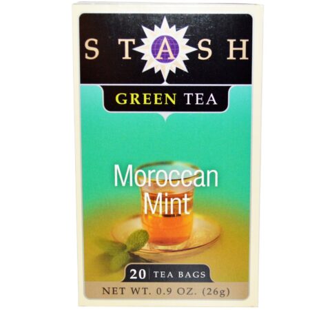 Stash Tea, Chá Verde Marroquino com Menta - 20 Saquinhos de Chá