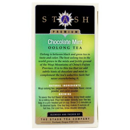 Stash, Chá Oolong com Chocolate e Hortelã - 18 Saquinhos de Chá - Image 2