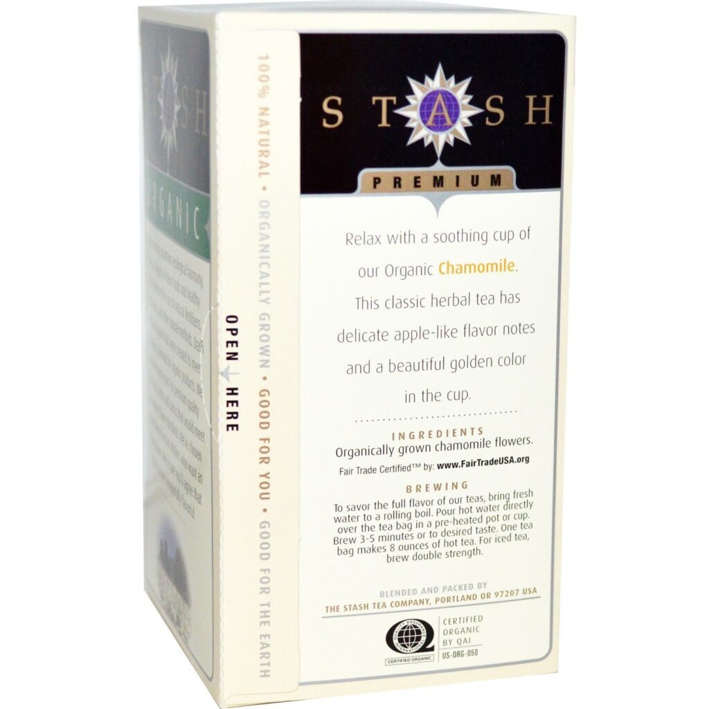 Stash Tea Chá de Camomila Orgânico - 18 Saquinhos para um Relaxamento Natural - Imagem 2