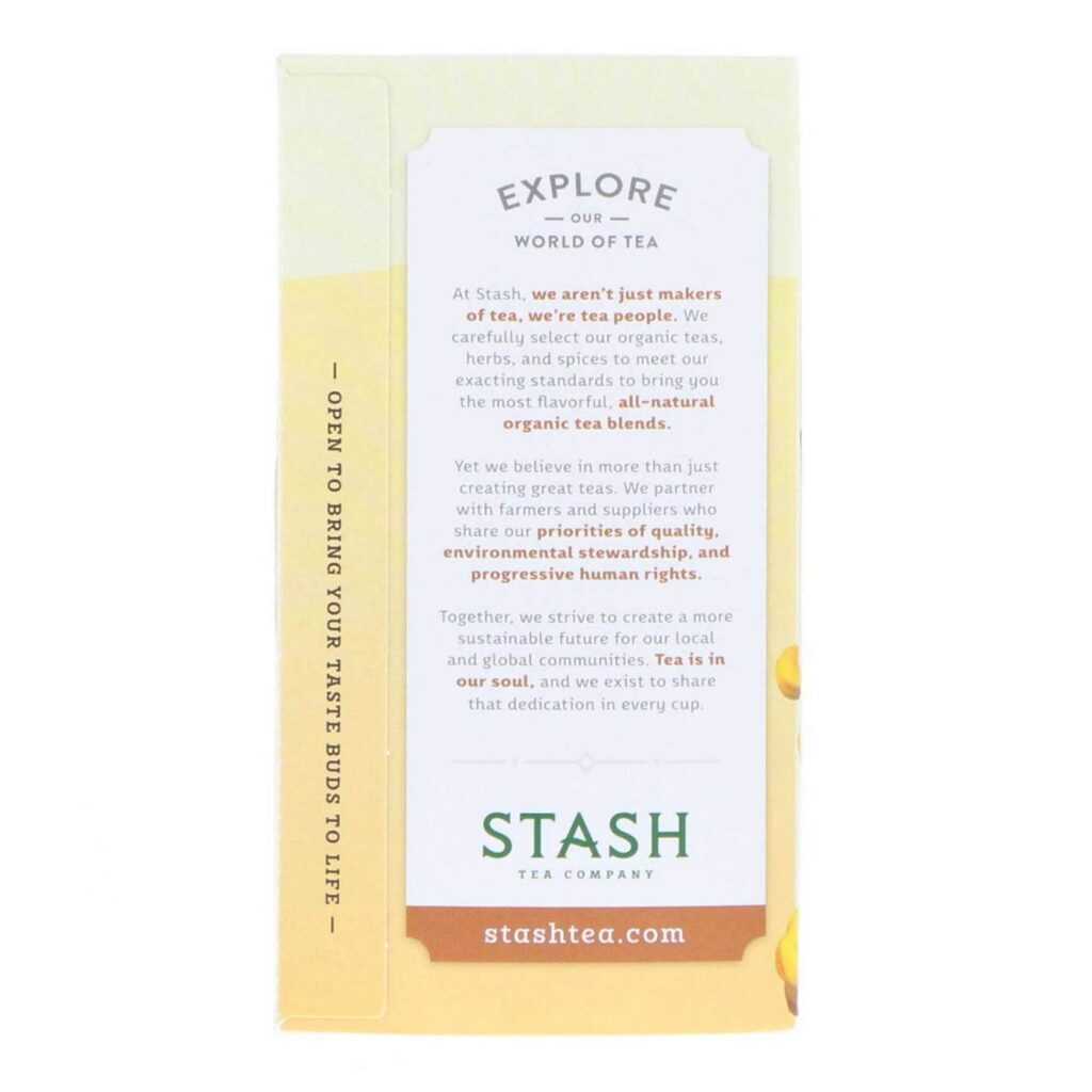 Stash Tea Chá Orgânico Honeybush Rooibos Baunilha - 18 Saquinhos - Imagem 3