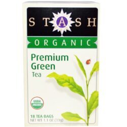 Stash Tea Chá Verde Orgânico Premium - 18 Saquinhos de Chá para Bem-Estar
