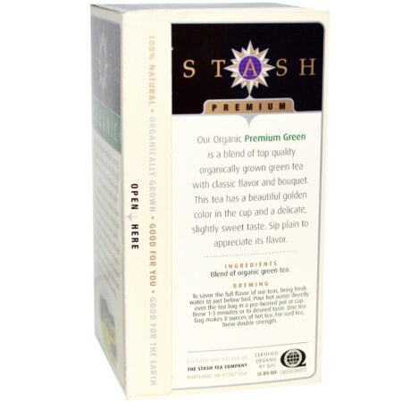 Stash Tea, Chá Verde Orgânica Premium - 18 Saquinhos de Chá - Image 2