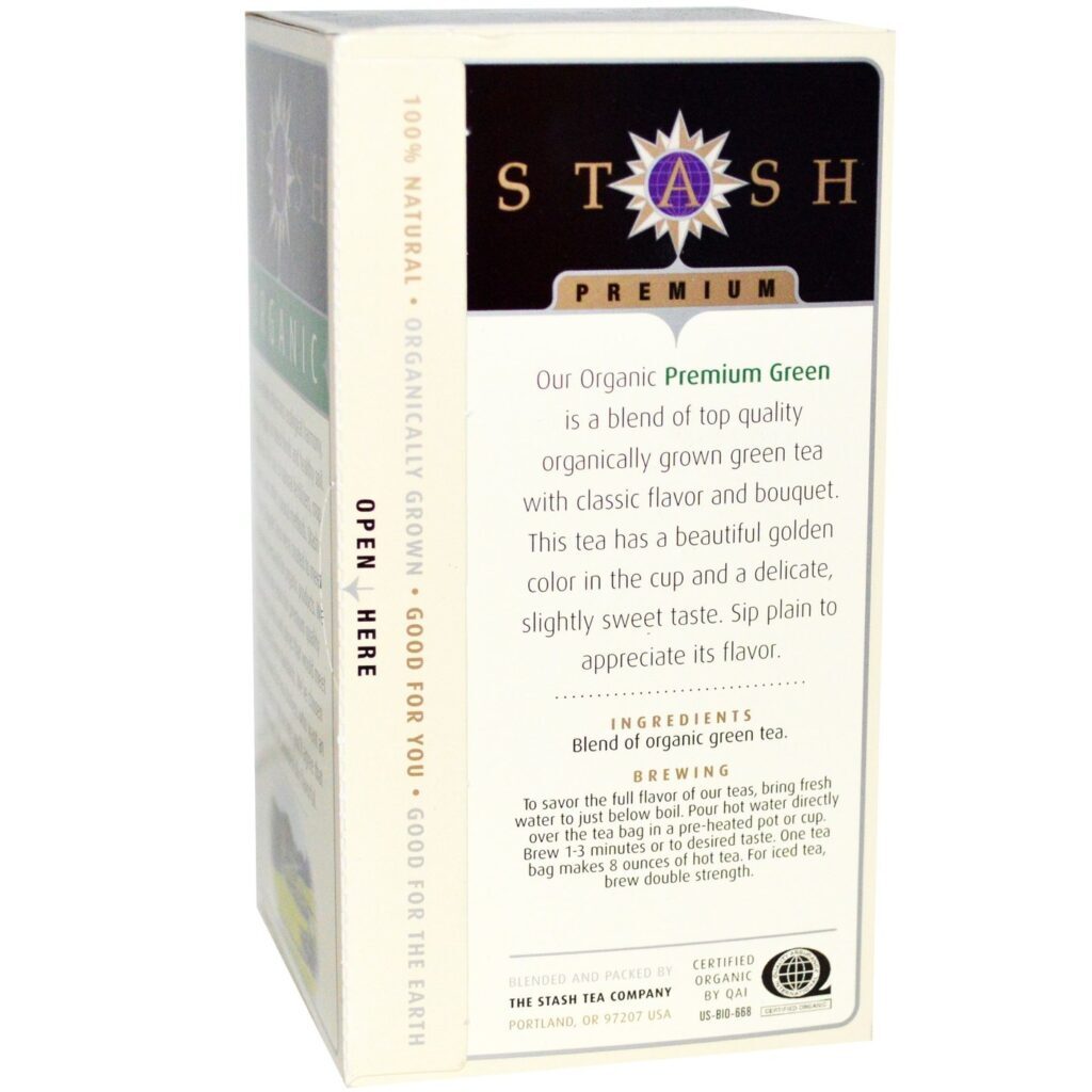 Stash Tea Chá Verde Orgânico Premium - 18 Saquinhos de Chá para Bem-Estar - Imagem 2