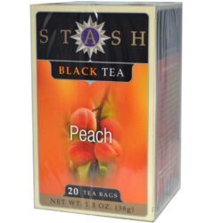 Stash Tea Chá Preto de Pêssego - 20 Saquinhos de Chá para um Momento Revigorante