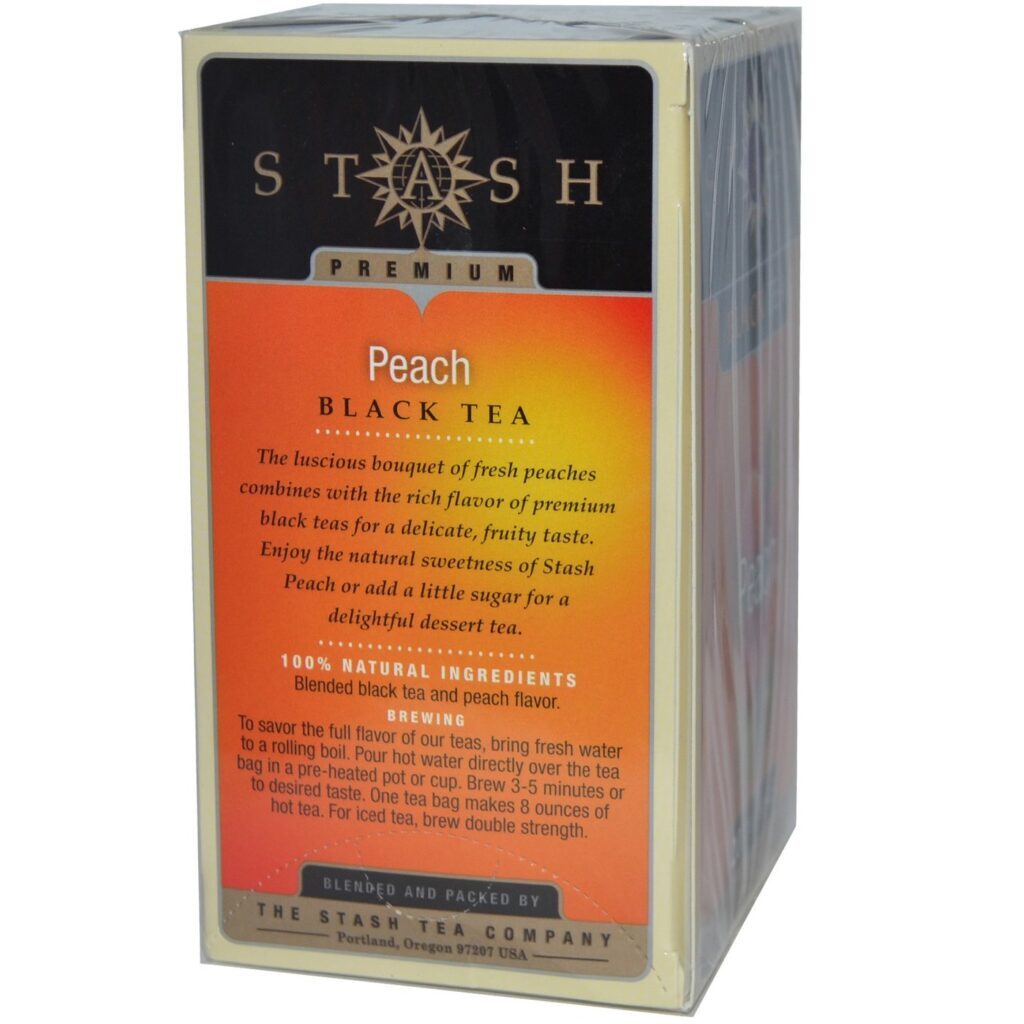Stash Tea Chá Preto de Pêssego - 20 Saquinhos de Chá para um Momento Revigorante - Imagem 2
