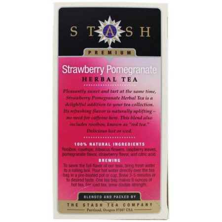 Stash Tea, Chá Vermelho de Romã com Morango - 18 Saquinhos de Chá - Image 2