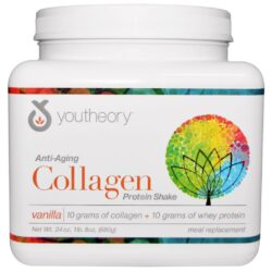 YouTheory Colágeno Tipo 1 e 3 Agite Baunilha 680g (24 oz) - Pele, Cabelos e Unhas