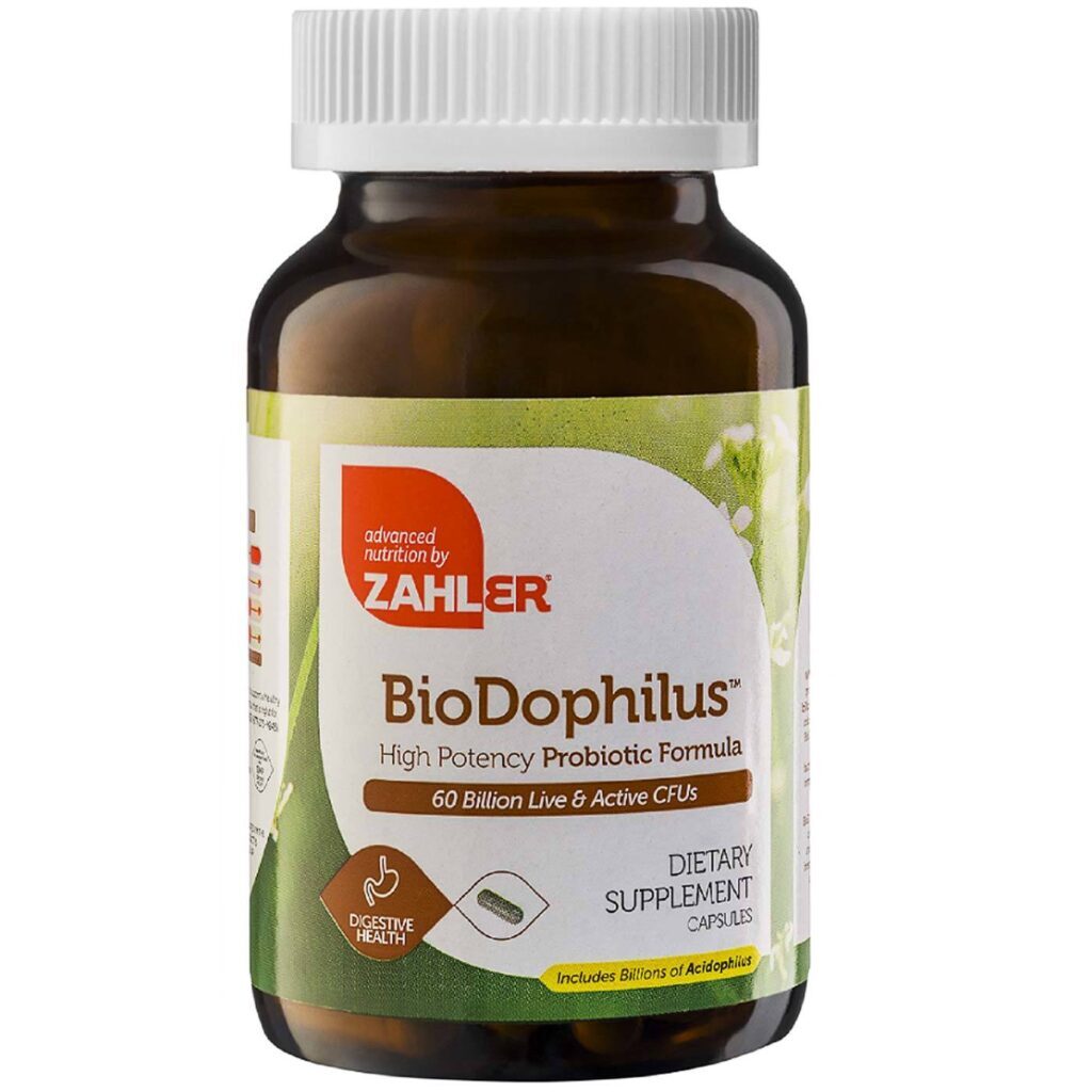 BioDophilus Probiótico 60 Bilhões Alta Potência Zahler 60 Cápsulas - Saúde Intestinal Completa
