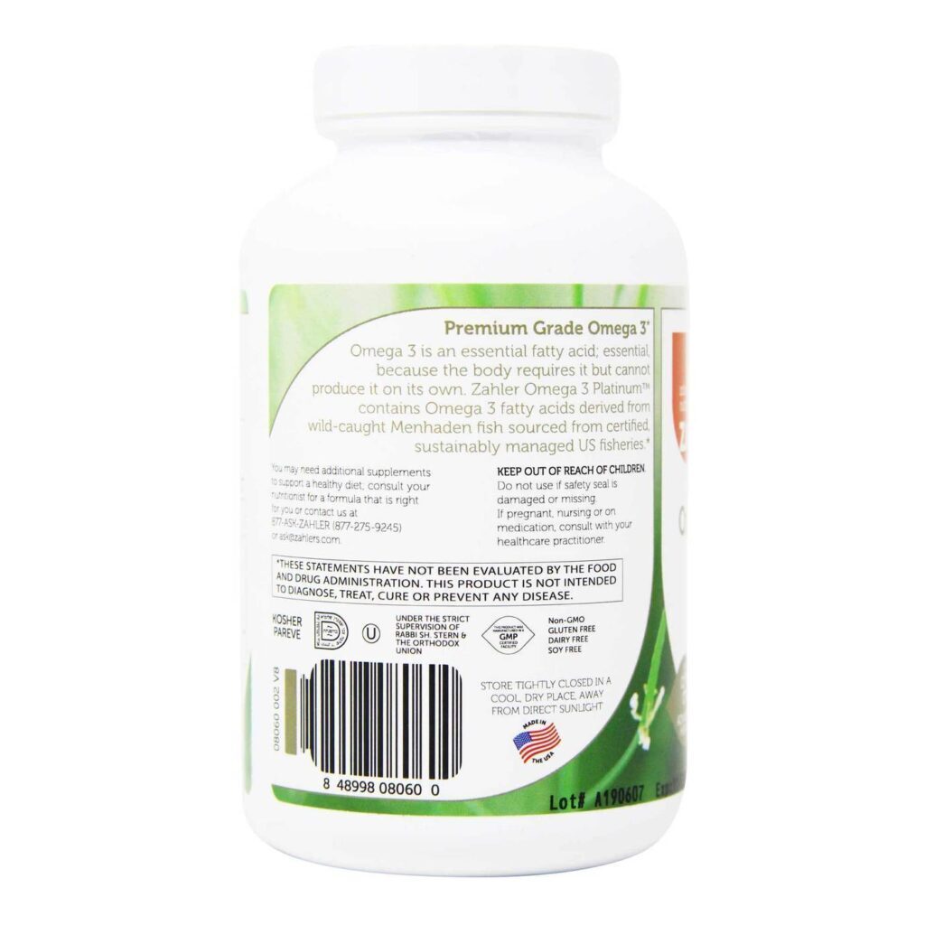 Zahler Omega 3 Platinum 3.000 mg - 180 Cápsulas Gel: Saúde Cardiovascular e Cerebral no Brasil - Imagem 2