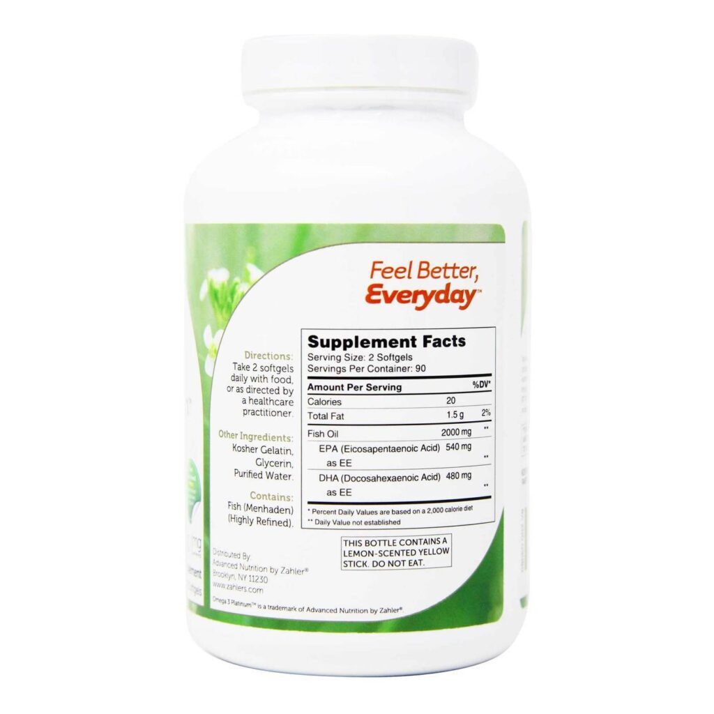 Zahler Omega 3 Platinum 3.000 mg - 180 Cápsulas Gel: Saúde Cardiovascular e Cerebral no Brasil - Imagem 3