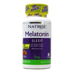 Natrol Melatonina 1 mg Dissolução Rápida Sabor Morango 90 Tabletes para Dormir Tranquilo