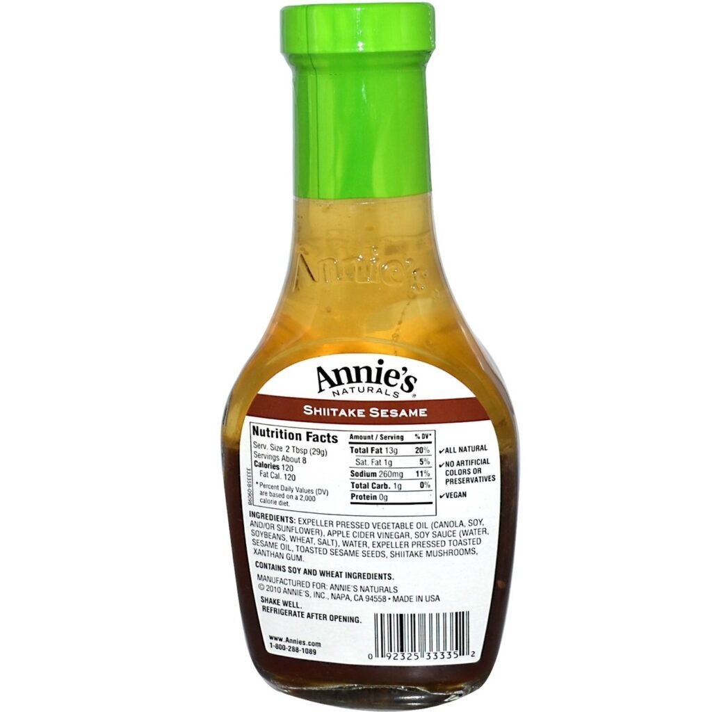 Vinagrete Shiitake Natural Sesame Annies Homegrown 237ml - Sabor Autêntico no Brasil - Imagem 2