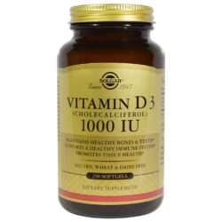 Vitamina D3 1000 UI Solgar 250 Cápsulas: Essencial para Sua Saúde e Bem-Estar no Brasil
