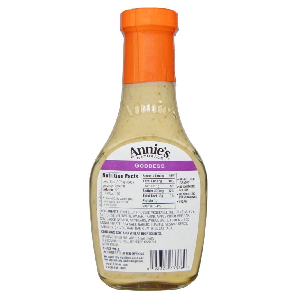 Annies Homegrown Deusa Natural de Vestir 236ml: Sabor e Nutrição para o Seu Dia a Dia - Imagem 2